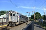 A westbound NJT train glides into the depot with the 1514 leading 